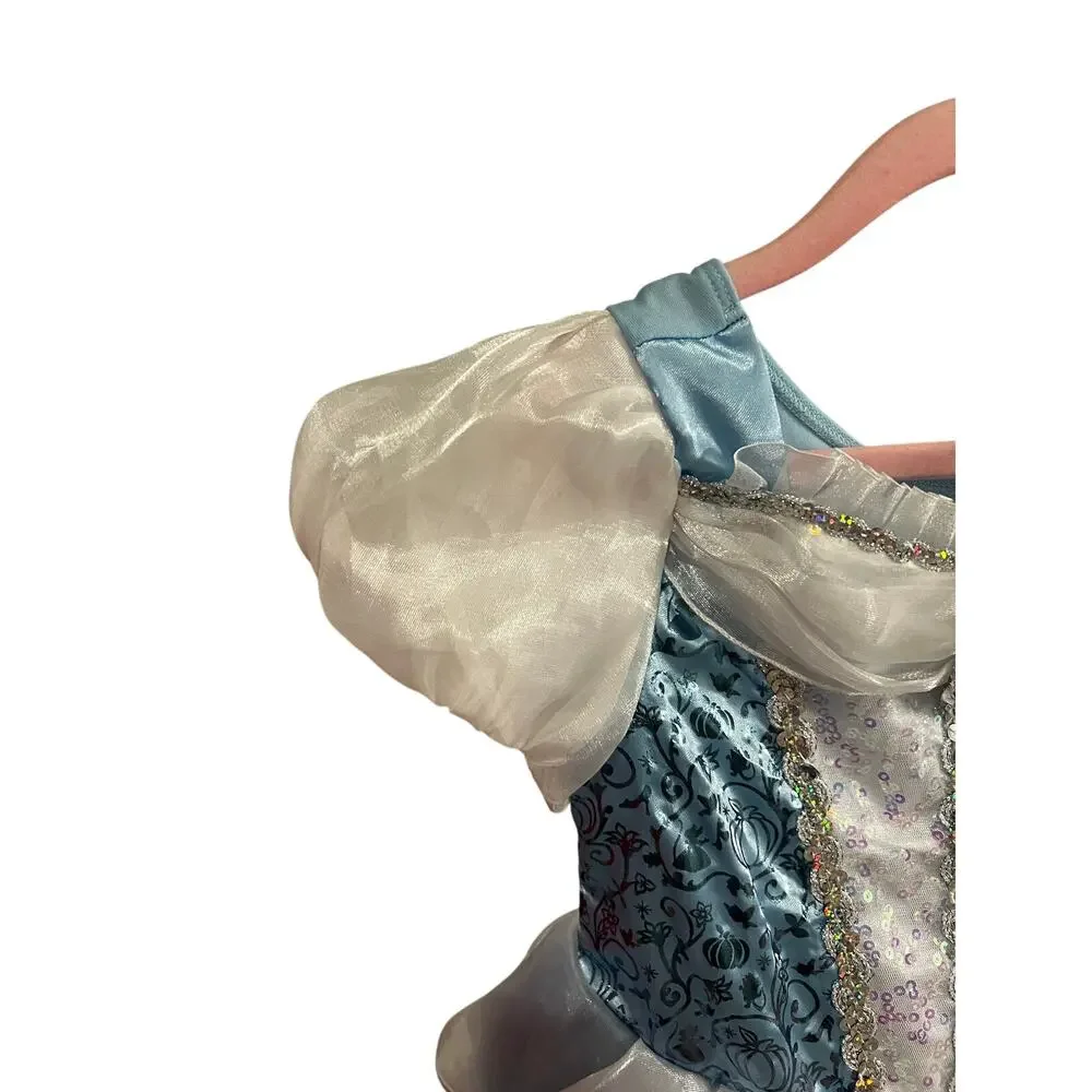 Disney Cinderella Costume Dress Size 5 / 6 Includes headband Tiara\